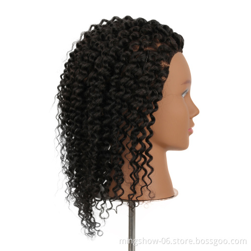 Cheap training head  hand tied  braiding female real human and ainmal mannequin head for salon and school real hair estension